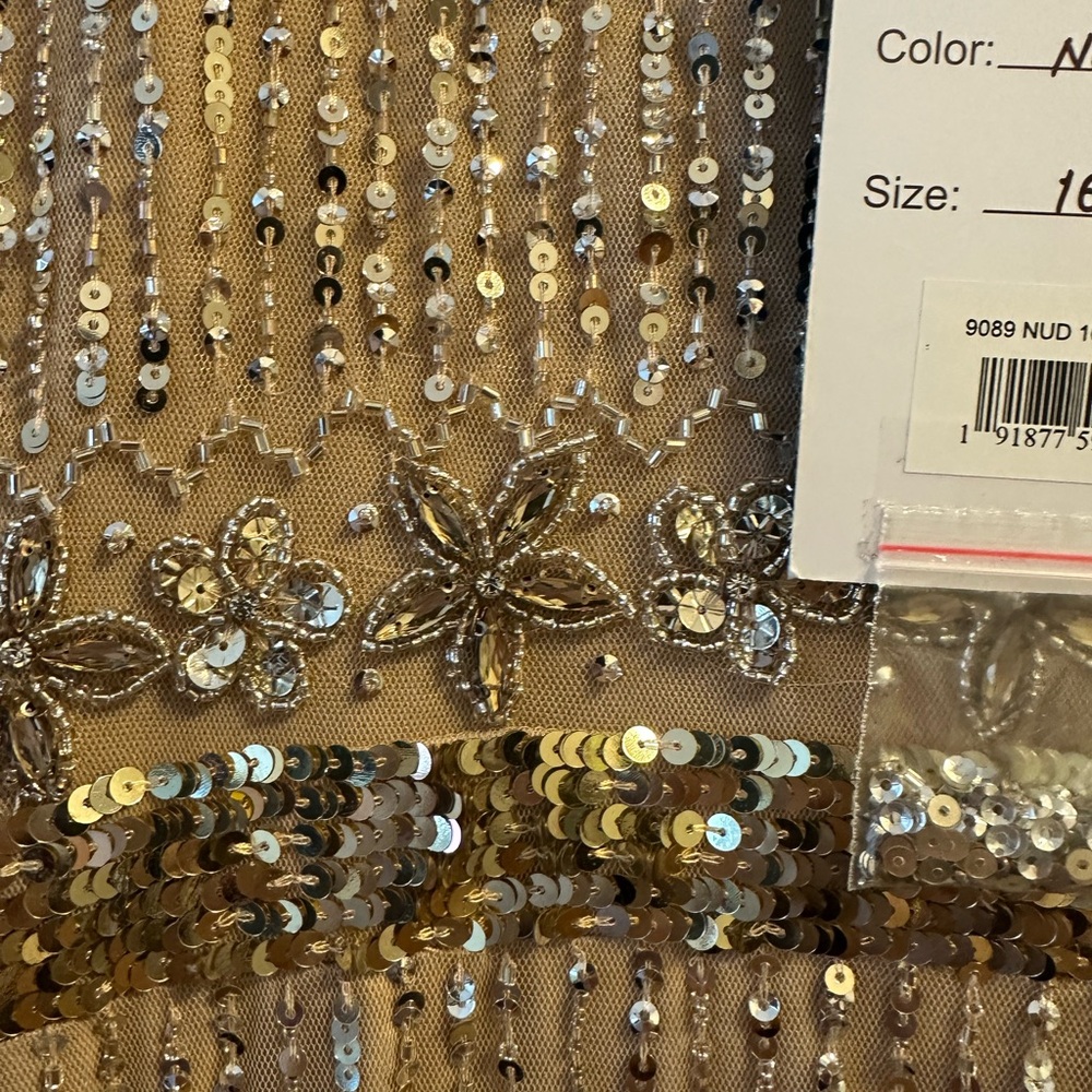 ✔️#88B BNWT MAC DUGGAL Sweetheart Neckline Beaded Sequin Column Gown #9089 - Picture 7 of 10